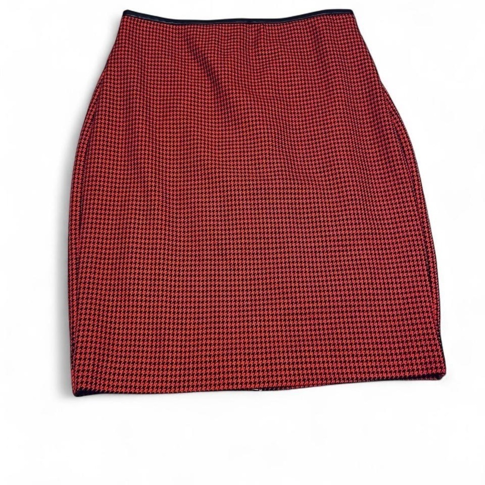Express Red and Black Pencil Skirt